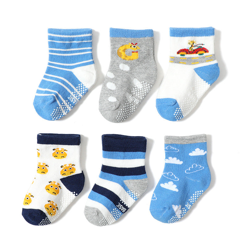 Toddler Grip Socks – Soft Cotton, Non-Slip