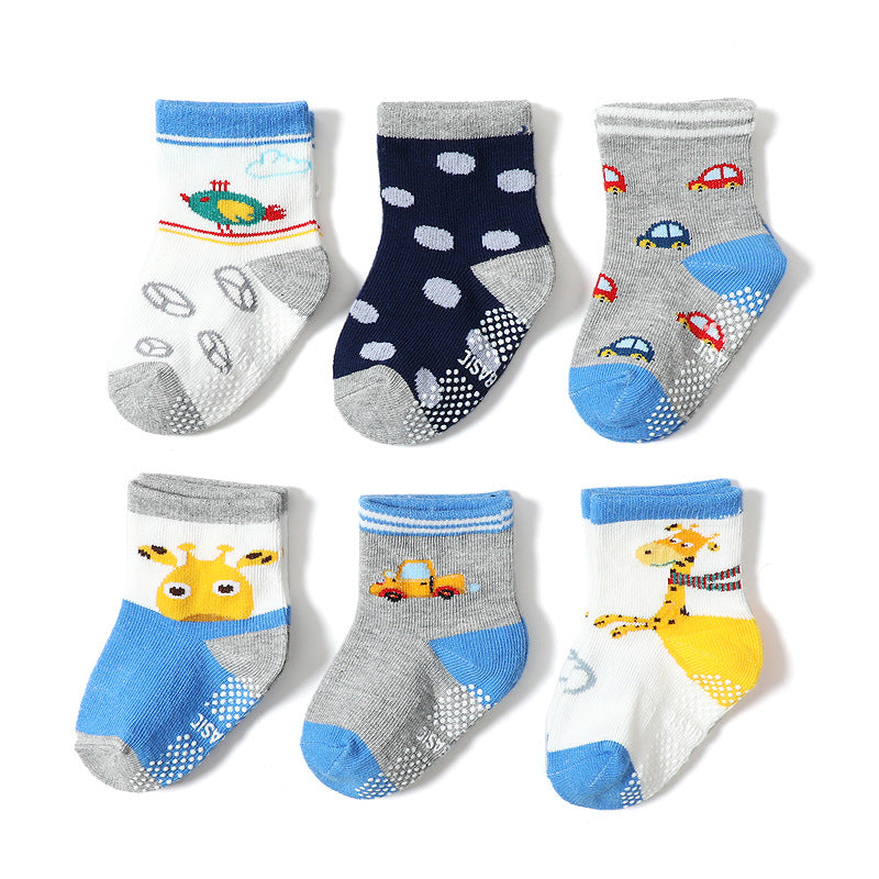 Toddler Grip Socks – Soft Cotton, Non-Slip