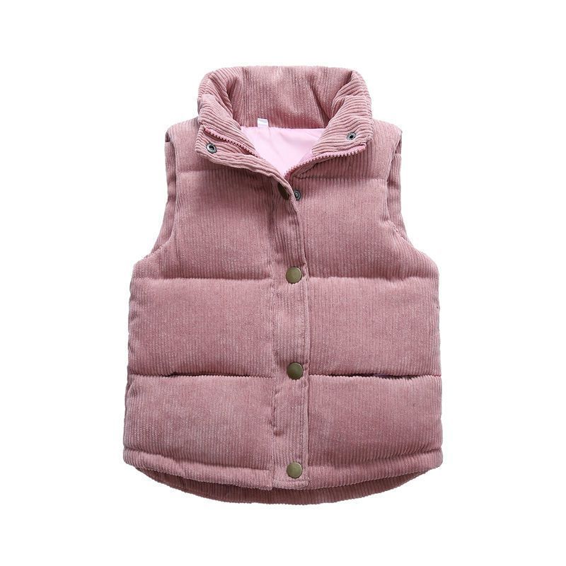 Vestă de bumbac pentru copii, geacă matlasată, catifea reiată