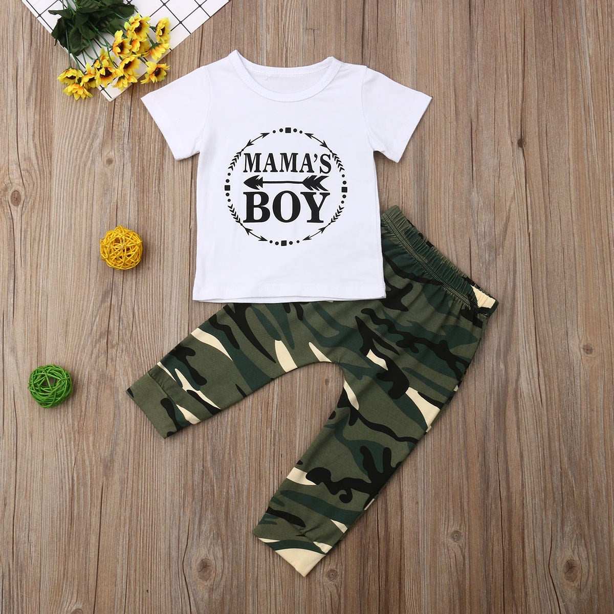 Haine de vară pentru băieți Set tricou și pantaloni din bumbac
