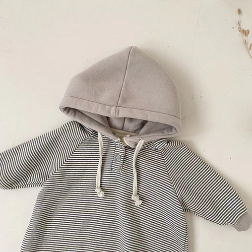 Baby Fashion Hooded Long Sleeve Bodysuit