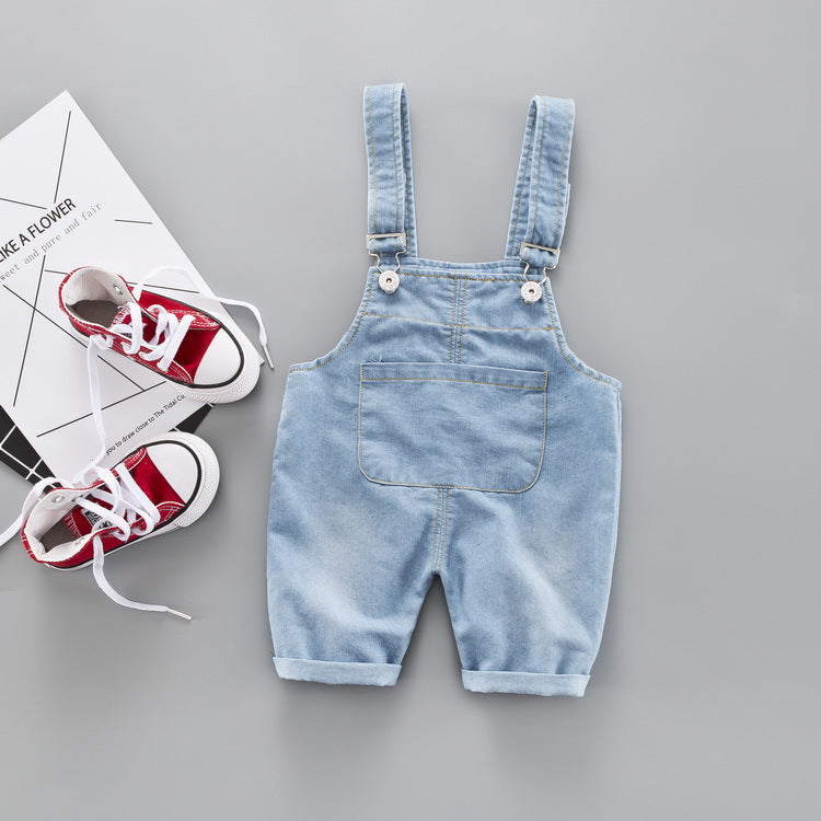 Children's denim overalls