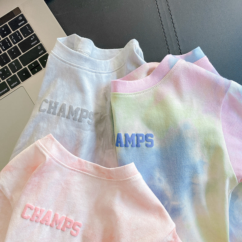 Tricou de bebeluș tie-dye cu mânecă scurtă