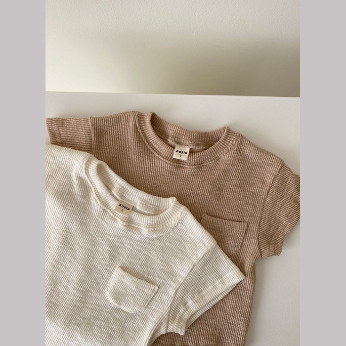 Îmbrăcăminte pentru copii Tricou de vară Haine pentru bebeluși Salopetă bebeluși tip sac cu burtică triunghiulară, culoare uni - Pantaloni de copii casual, scurți, largi