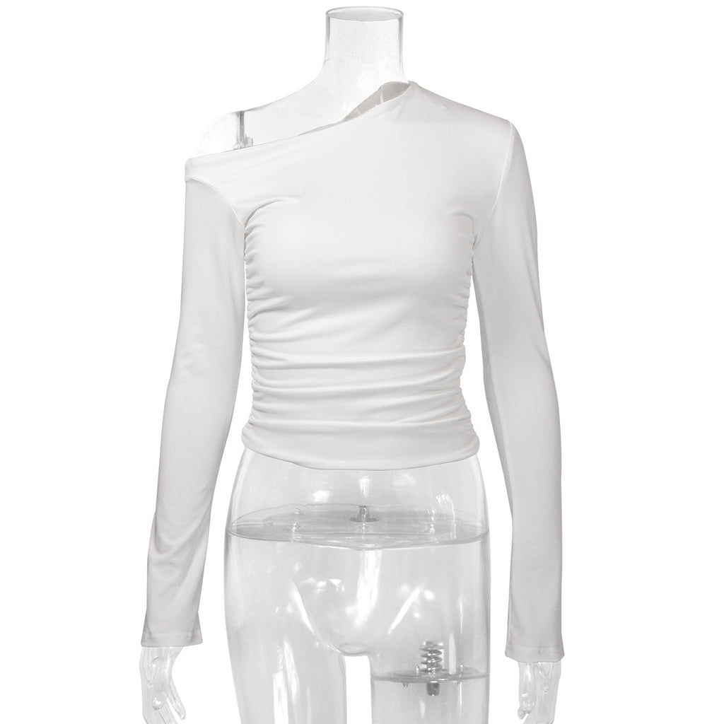 Women's Boatneck Off-shoulder Long-sleeve Base Top
