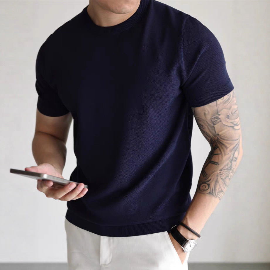 Tricou Casual De Lucru Cu Guler Mic Și Înalt