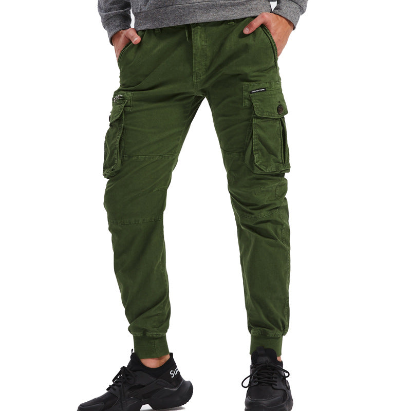 Pantaloni casual supradimensionați multicolori pentru bărbați