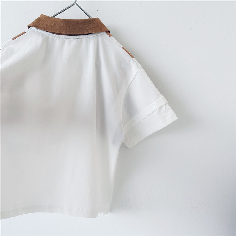 Tricou cu mânecă scurtă, cu dungi, pentru băieți