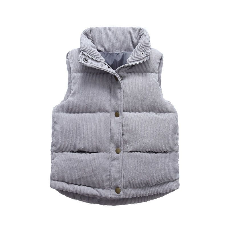 Vestă de bumbac pentru copii, geacă matlasată, catifea reiată