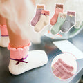 Children's socks combed cotton bow