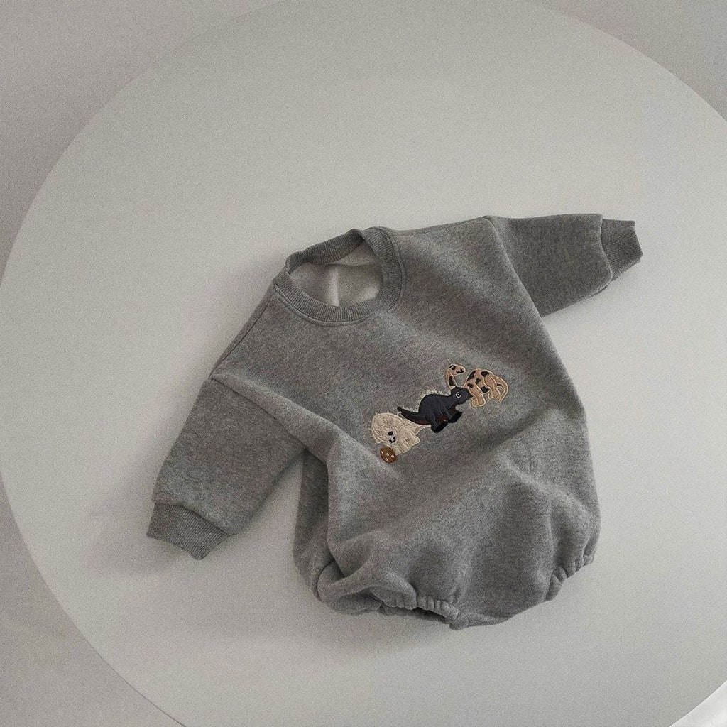 Round Neck Long Sleeve Baby Romper Triangle Romper