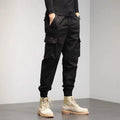 Pantaloni bărbați Cropped Tooling Primăvară și Toamnă, Lejeri Casual, cu manșetă la gleznă, cu multiple buzunare