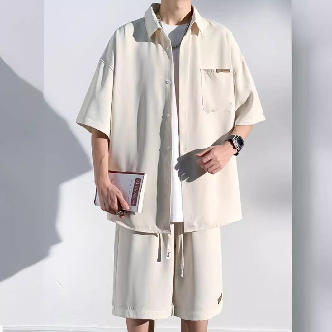 Men's Fashionable Casual Loose Short-Sleeve Suit