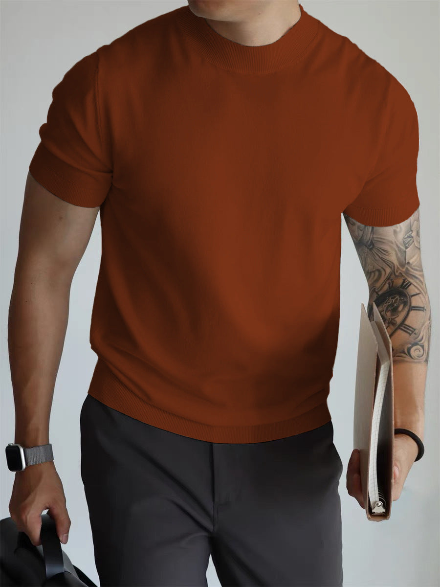 Tricou Casual De Lucru Cu Guler Mic Și Înalt