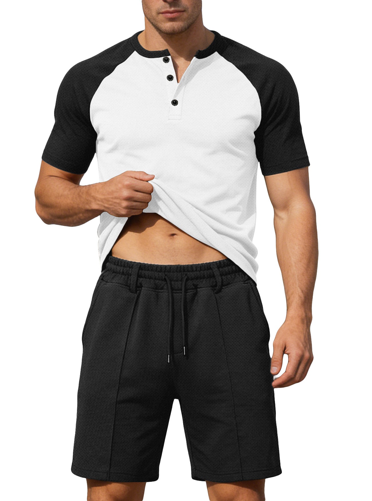 Set de vară pentru bărbați tricou și pantaloni scurți