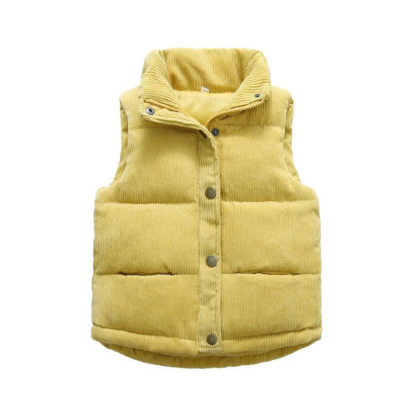 Vestă de bumbac pentru copii, geacă matlasată, catifea reiată