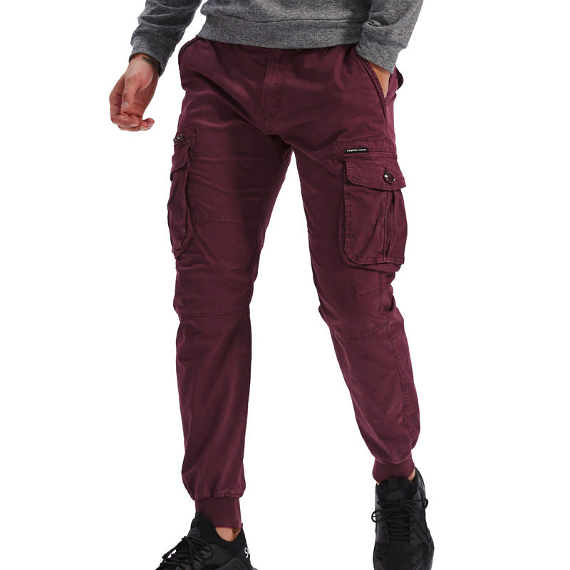 Pantaloni casual supradimensionați multicolori pentru bărbați