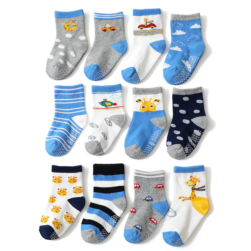 Toddler Grip Socks – Soft Cotton, Non-Slip