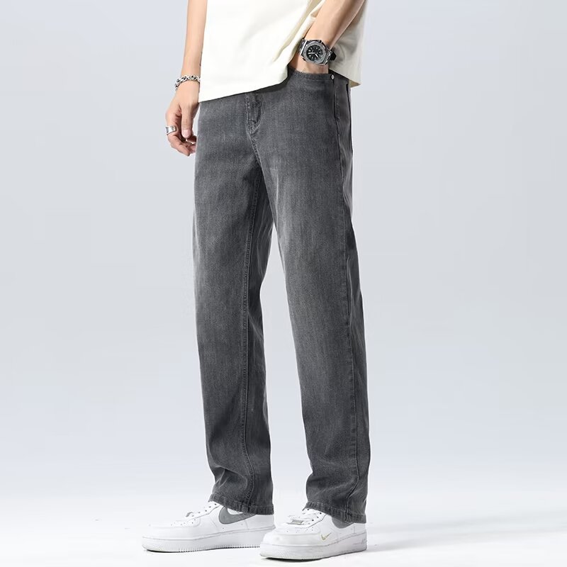 Pantaloni largi din mătase de gheață casual