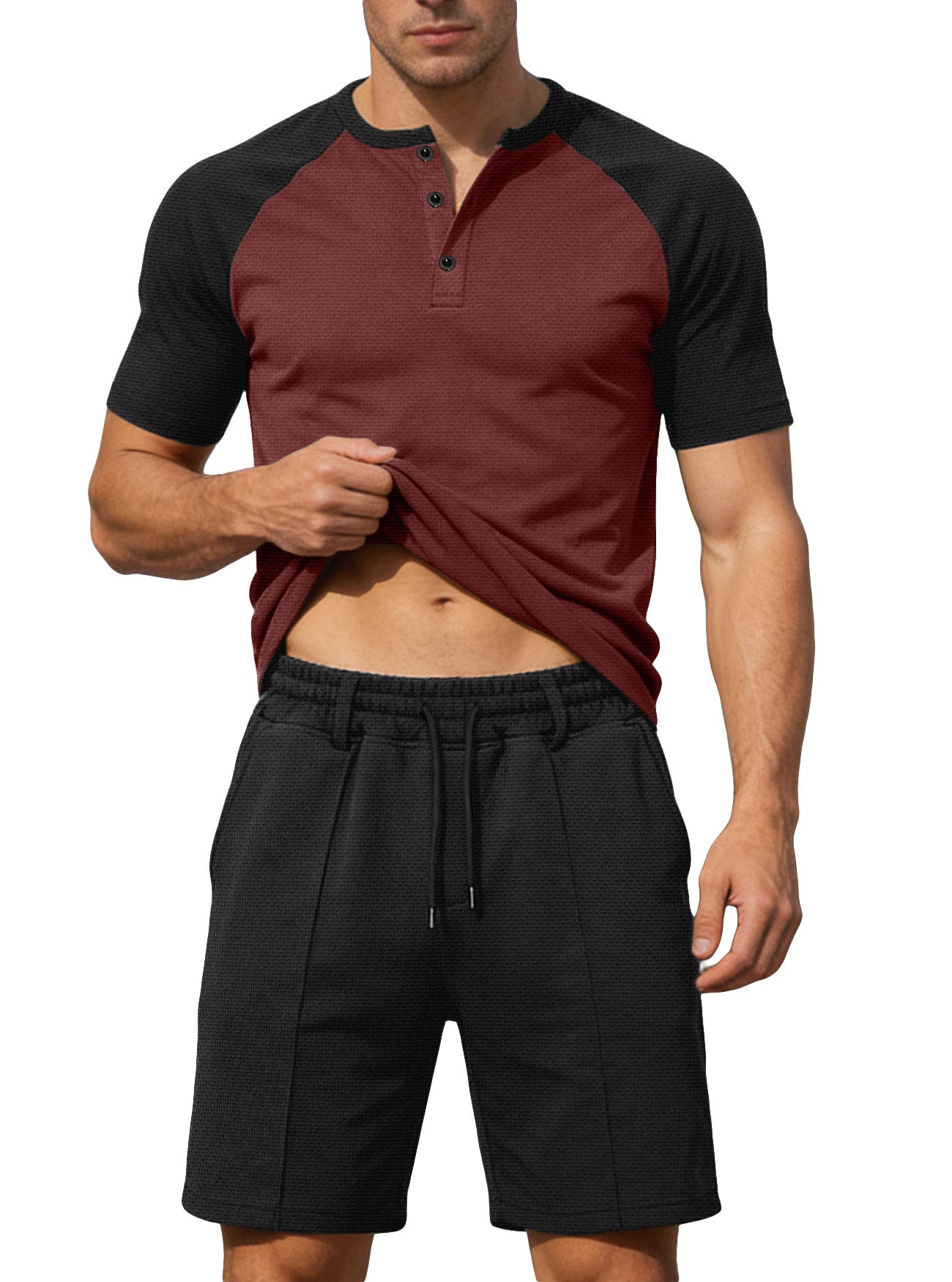 Set de vară pentru bărbați tricou și pantaloni scurți