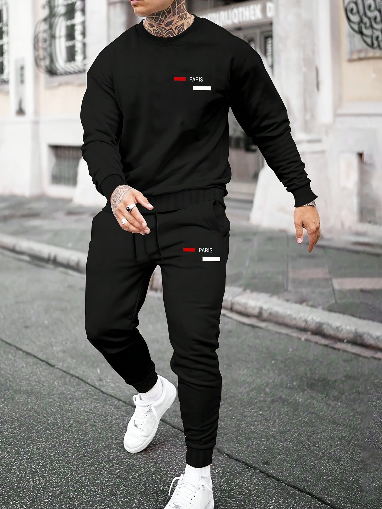 Set de hanorac și pantaloni de molton pentru bărbați