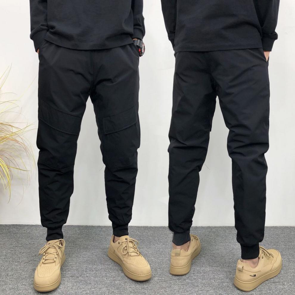 Pantaloni bărbătești groși din bumbac, umpluți cu puf, de purtat la exterior, stil workwear, de la un brand de modă