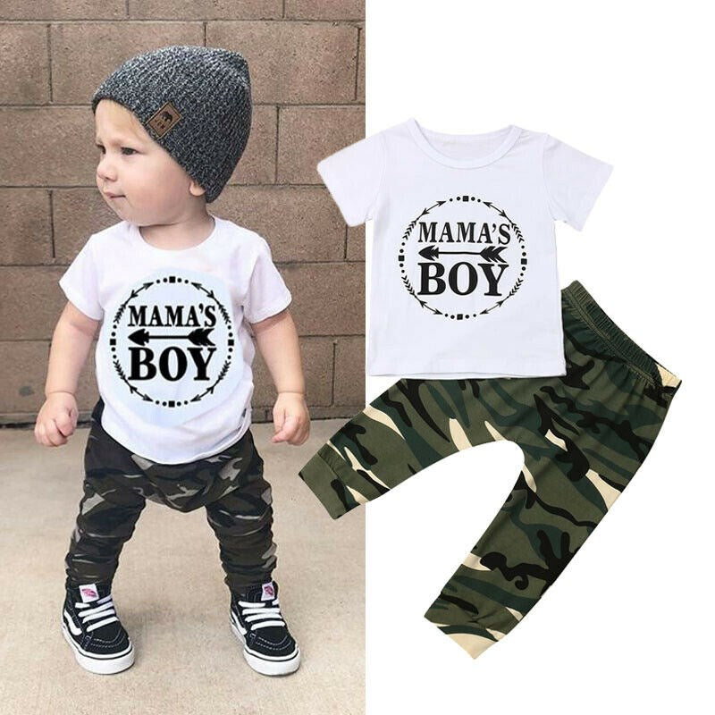 Haine de vară pentru băieți Set tricou și pantaloni din bumbac