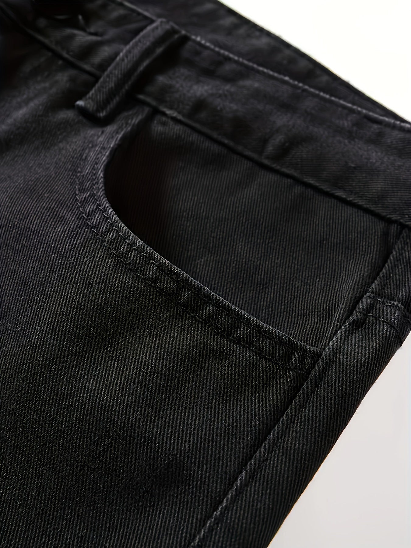 Men's Black Trend Simple All-matching Jeans Fashion Personality