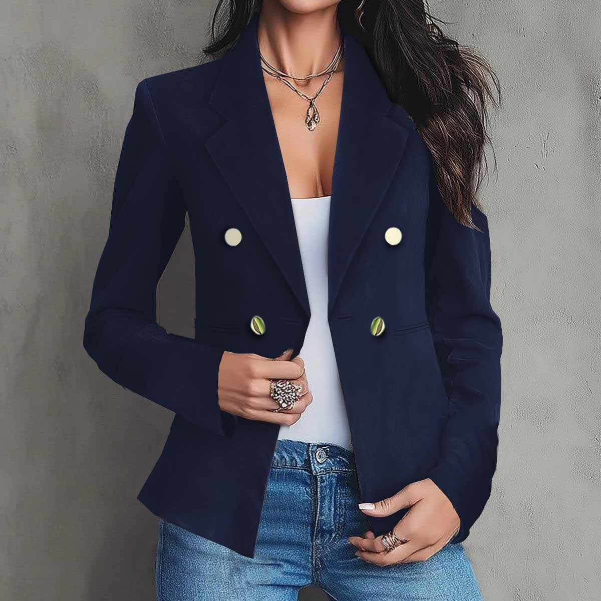 Sacou elegant la două rânduri de nasturi, pentru femei