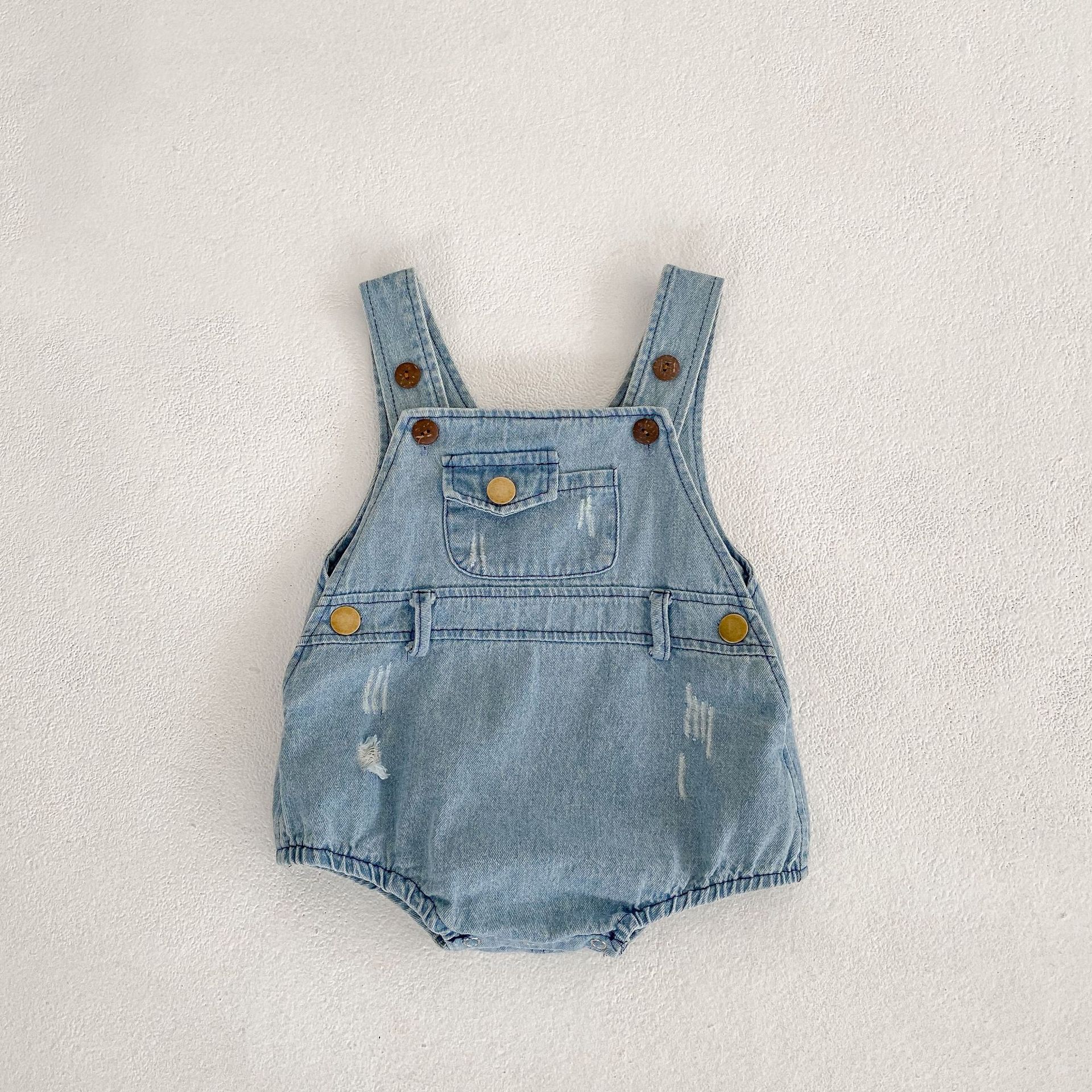Pantaloni salopetă din denim pentru băieți și fete