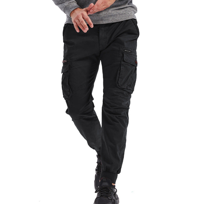 Pantaloni casual supradimensionați multicolori pentru bărbați
