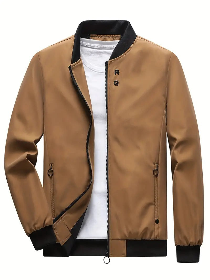 Men's Fashion Baseball Uniform Stand-up Collar Casual Jacket