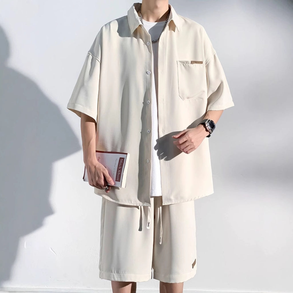 Men's Fashionable Casual Loose Short-Sleeve Suit