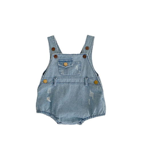 Pantaloni salopetă din denim pentru băieți și fete