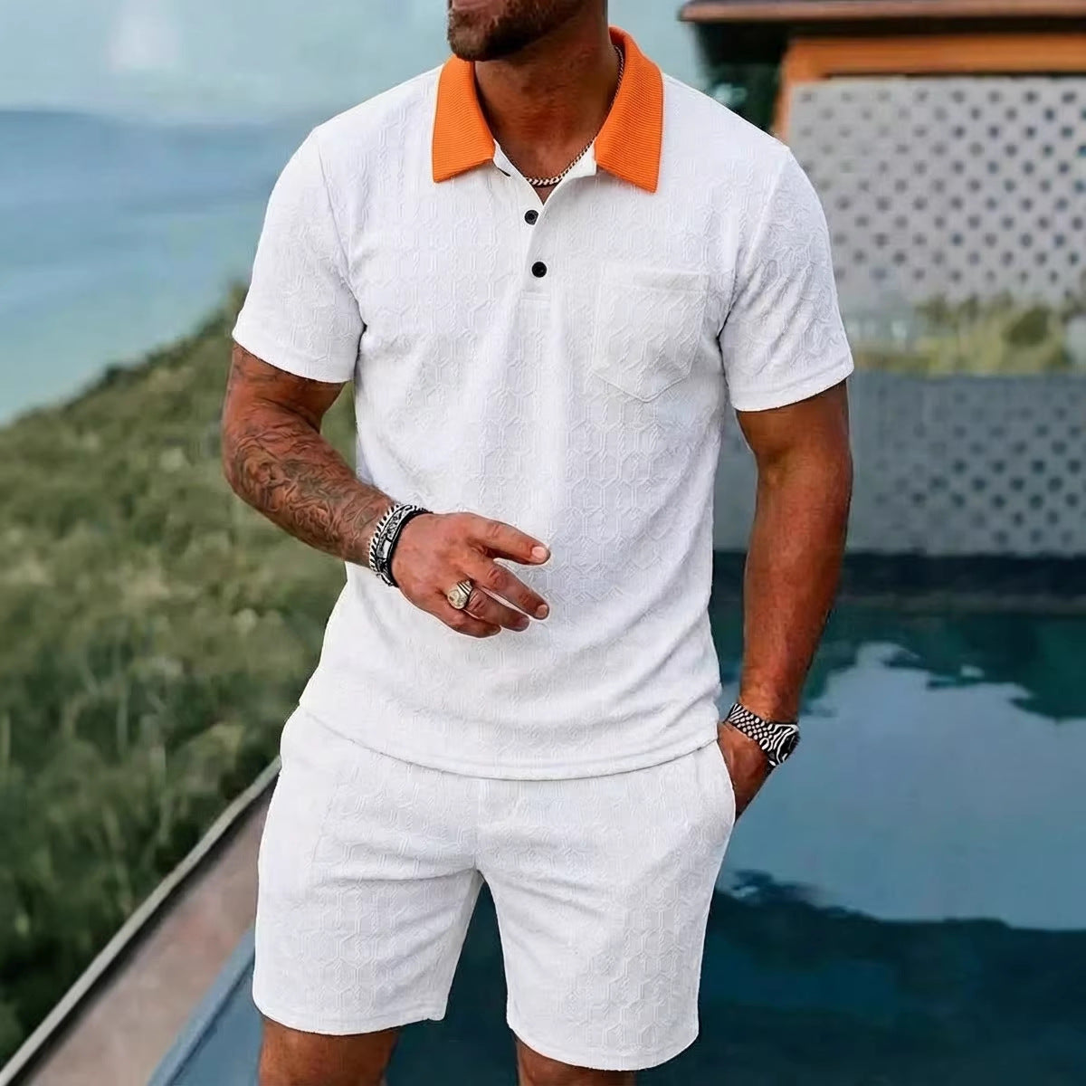 Set tricou și pantaloni scurți pentru bărbați