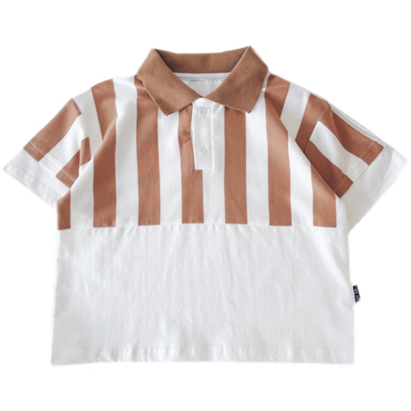Tricou cu mânecă scurtă, cu dungi, pentru băieți