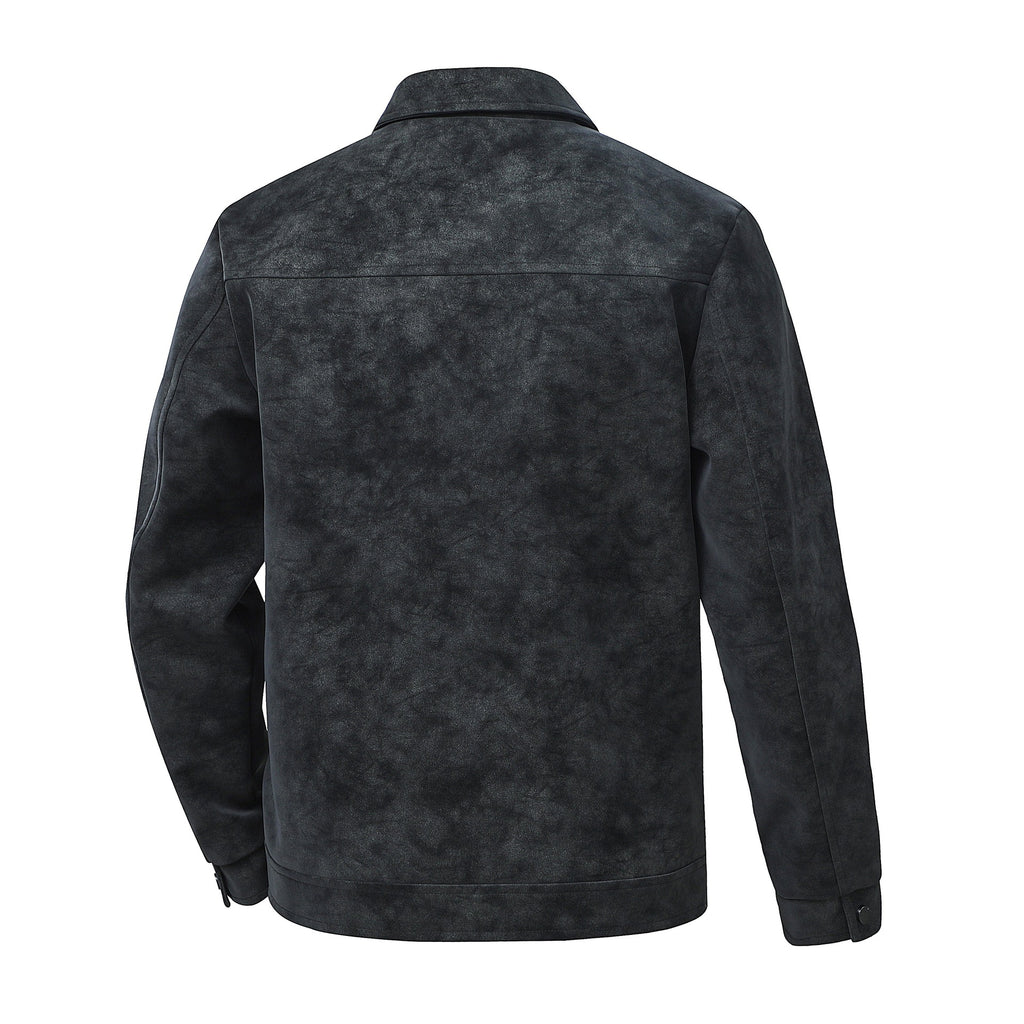 Geacă bărbătească din piele, stil vintage american, la modă, casual, streetwear