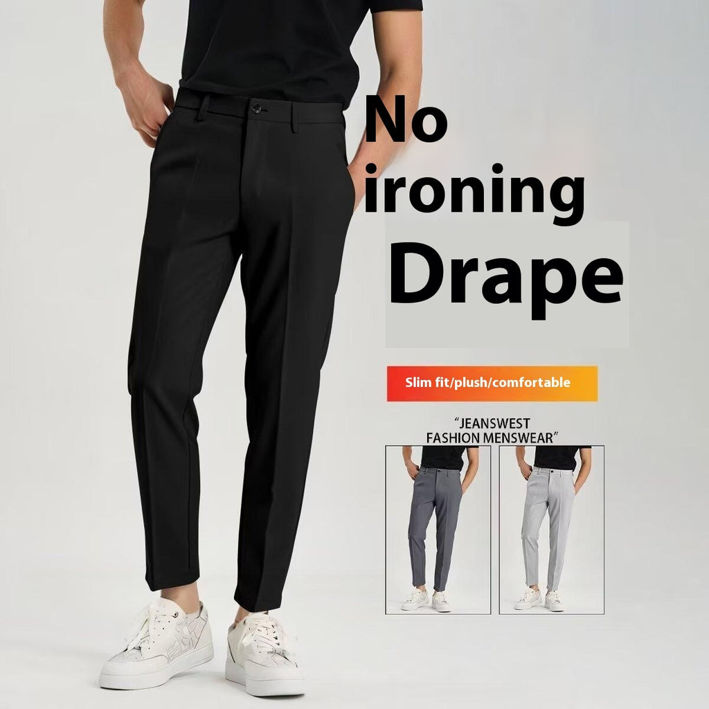 Pantaloni bărbătești strânși pe gleznă, versatili, în tendințele Hong Kong