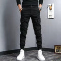 Coffee Colored Men's Slim Fit Elastic Casual Denim Work Pants