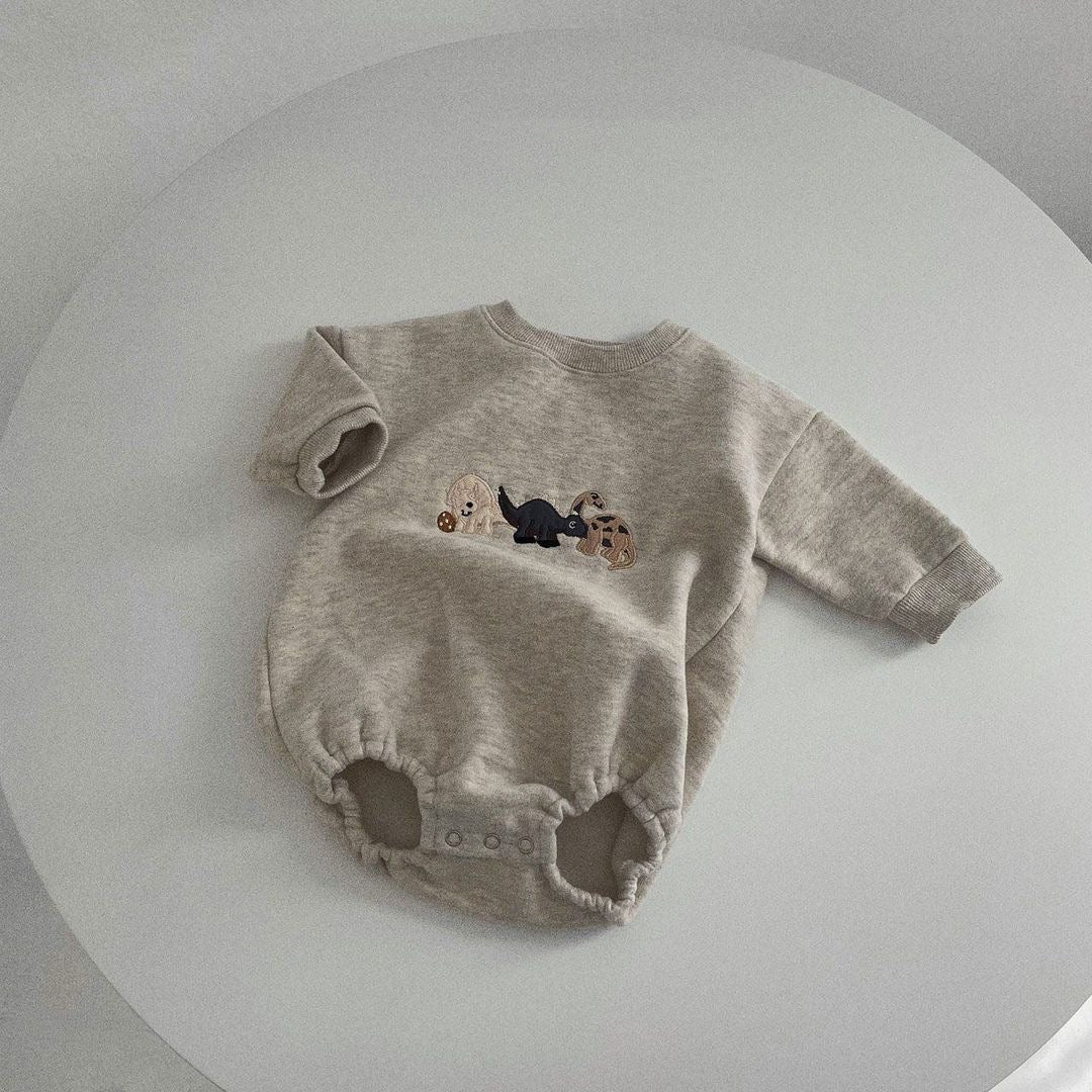 Round Neck Long Sleeve Baby Romper Triangle Romper